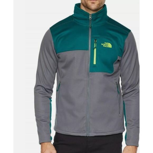 The North Face Apex Risor WindWall Full Zip Jacket Gray Green‎ Men's Size XXL - Picture 1 of 11